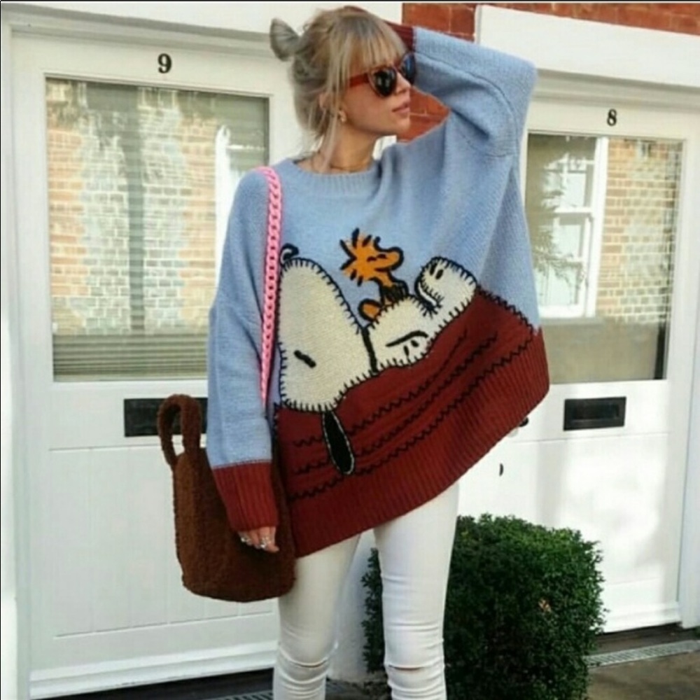 Zara Snoopy knit sweater